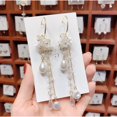thumbnail image 3 of Aretes Largos De Pera De Lujo Para Mujer/Joyería De Cristal Con Pedrería, 3 of 4