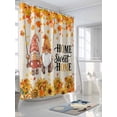 thumbnail image 3 of Fsddascl Fall Sunflowers Gnomes Shower Curtain Set - Standard 72" x 72" Washable Bathtub Curtain with 12 Hooks, Thanksgiving Maples Leaves Farmhouse Waterproof Fabric Shower Curtains for Bathroom, 3 of 6