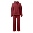 thumbnail image 4 of Valentine's Day Sweatsuits Women 2 Piece Outfit Jogger Set Cute Hoodie Top and Loose Fit Wide Leg Pants Tracksuit Set Trouser Suit Casual Fitness Set Sports Suit, 4 of 5