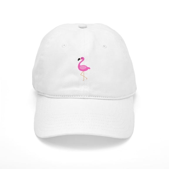 CafePress - Bubblegum Pink Flamingo - Adjustable 100% Brushed Unisex Casual Cotton Baseball Cap, Beige, 1