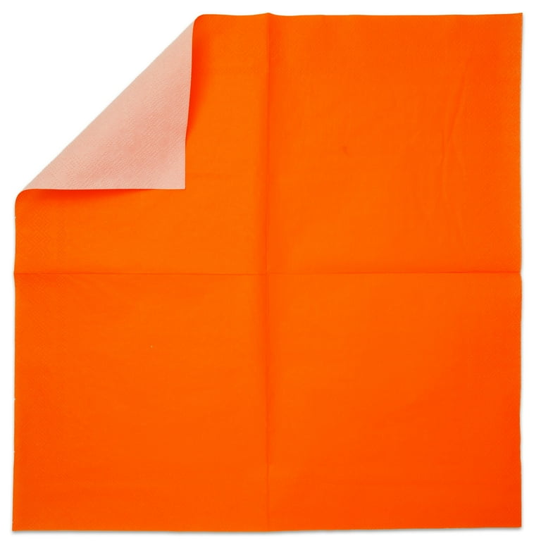 Serves 24 Orange Party Supplies with Paper Plates, Cups, and