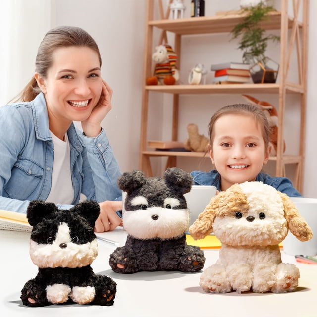 Muñeca de peluche para perro | Peluche de cachorro de tela suave • 22cm | Regalo de almohada para mascotas adorables • Decoración esponjosa y abrazable • Peluche coleccionable para adultos
