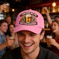 thumbnail image 4 of I Turn Beer Into Pee Hat Polyester Beer Lover Cap with Superpower Quote Print Baseball Hat Gift for Men(Pink), 4 of 5