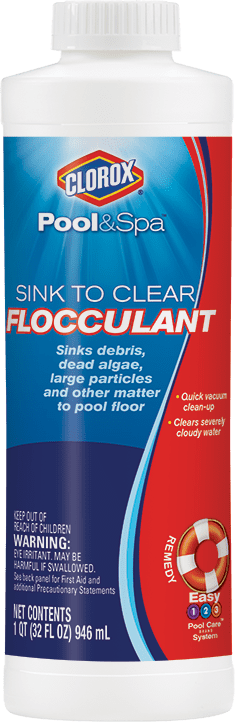 pool time sink to clear flocculant