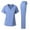 Light Blue, variant on Bovxnpu Fall Winter Outfits for Women, Women 2 Piece Set Nurse Uniform Short Sleeve V Neck Set Comfortable Workwear