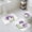 Purple, variant on Turquoise Aqua Tulips Bath Mat 3 Piece Bathroom Rug Set, Pastoral Flower Floral Spring Non Slip Bath Rug Contour Mat and Toilet Lid Cover, Absorbent Shower Mats Soft Bath Rugs and Mats Sets