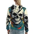 thumbnail image 7 of Honeii Modern Hip-Hop Skull Pattern Womens Oversized Hoodies Long Sleeve Sweatshirts Pullover Fall Outfits with Pocket-XX-Large, 7 of 7