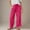 Hot Pink, variant on Wensltd Women Solid Color Baggy Wide Leg Pants Casual Elastic Waist Pocket Pants