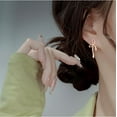 thumbnail image 2 of Solid 925 Sterling Silver Bow Stud Earrings Ribbon for Women Teens Bowknot Stud Earrings Drops, 2 of 12