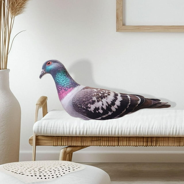 Peluche de animal de simulación, muñeco de peluche, almohada decorativa, juguetes abrazables para niños, divertido cojín de peluche para niños, niñas Paloma