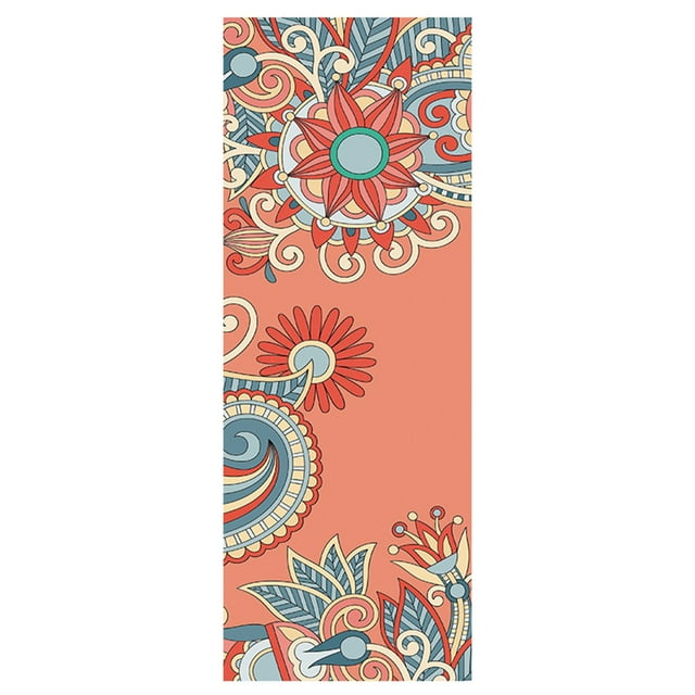 Graflsoa Non-Slip Quick-Dry Yoga Mat with Vibrant Prints, Foldable & Portable Design, Lightweight for Travel, Perfect for Yoga & Exercise, 183x61cm, Polyester & Nylon Blend