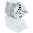 thumbnail image 2 of Conair Travel Smart Grounded Adapter Plug - Power connector adapter - power CEE 7/7, NEMA 5-15, NEMA 1-15, Europlug (F) to power CEE 7/7 (M) - white, 2 of 2