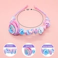 thumbnail image 4 of FROG SAC 2 Tie Dye Headbands For Girls, Satin Rosette Head Band For Kids, Ruched Headband Hair Accessories, Dressy Girl Hair Bands For Children, 4 of 9