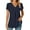 Dark Blue, variant on Aayomet Tops For Women Casual Women's Short Sleeve Cut Out Cold Shoulder Tops Deep V Neck T Shirts,Black XL