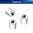 thumbnail image 4 of Huggegwe M12x20x20mm 5 Pcs Connecteur Rond Écrous Tige de Couplage Écrou Manchon Fileté pour Tige Filetée Continue CJB91-25830, 4 of 6