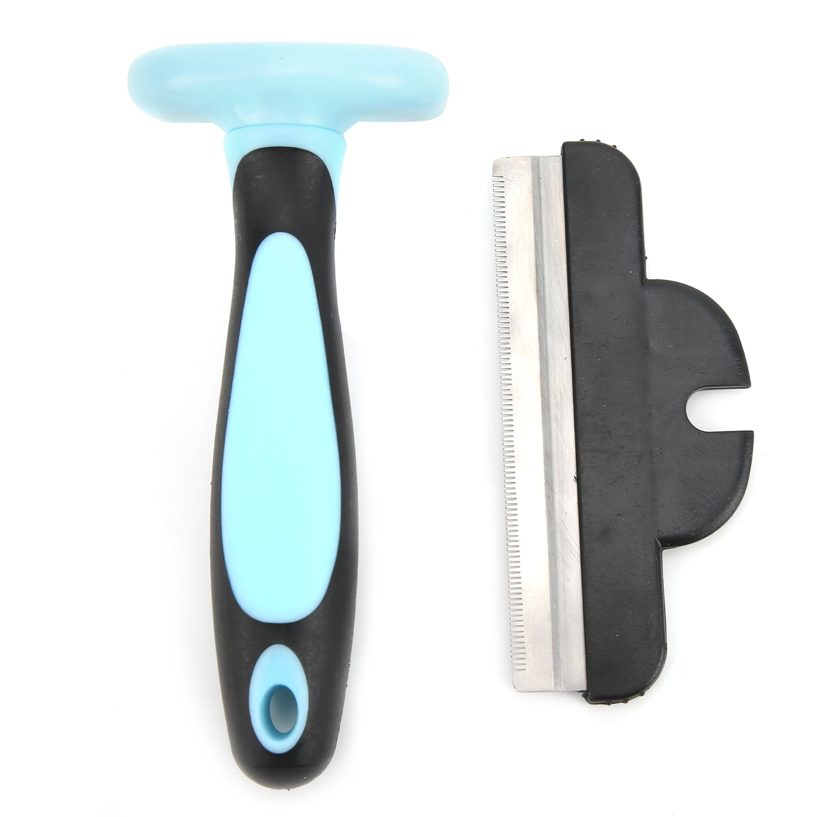 Pet Hair Comb Pet Grooming Brush with Detachable Stainless Steel Blade for Short Haired Dogs and