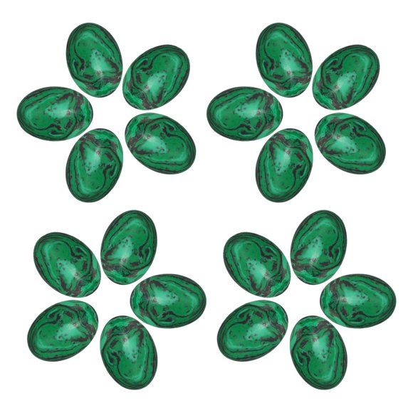 Oval Palm Stone, Cabochon Gemstone Egg Shaped Malachite Polished 0.7x0.5in Stress Relief For Christmas Birthdays Anniversaries Gifts