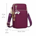 thumbnail image 2 of Multi-Compartment Bag for Women, Lightweight Travel Shoulder Sling Purse with Multiple Zipper Pockets, Versatile Everyday Handbag for Hiking and Commuting, 1Pack Dark Purple, 2 of 6