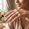 thumbnail image 6 of Pompeii 1 1/3Ct Marquise & Pear Shape Diamond 3 Stone Engagement Ring 14k Gold Lab Grown, 6 of 7
