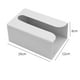 thumbnail image 2 of Caja de almacenamiento Gloria Organizador de papel higiénico gris y blanco, 2 of 5