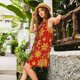 thumbnail image 2 of Balery Christmas With Gold Snowflakes Vestidos de verano para mujer con estampado: vestido holgado sin mangas, vestido playero informal y cómodo para días calurosos., 2 of 7