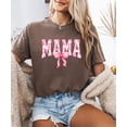 thumbnail image 4 of Trendy Floral Mama Shirt for Women Pink Bow Graphic Tee Espresso Shirt Adult X-Large, 4 of 4