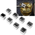 thumbnail image 5 of 8pcs Ice Cubes Whiskey Stones Quick Freezing Reusable Stainless Steel Whiskey Stones for Home Restaurant Kitchen Your Favorite Beverage 27mm, 5 of 5