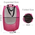 thumbnail image 5 of Larpur Pack of 2 Pop up Mesh Hampers for Laundry, Collapsible Laundry Baskets (Pink + Blue), 5 of 10