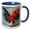 Blue/White, variant on 3drose, Hahn. Rooster., 11oz Two-tone Red Mug
