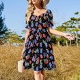 thumbnail image 2 of Blueberries Raspberries and Blackberries Fruit Salad Pattern Sleeveless Dress summer dress womens 2024 wedding guest dress 2024, 2 of 6