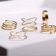 thumbnail image 3 of Sonducket Paquete de 6 anillos femeninos ajustables, joyería de articulación, decoración de apertura, anillos elegantes, accesorios para Ropa, zapatos y accesorios Miscelánea Oro, 3 of 6