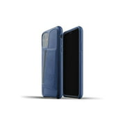 Mujjo MUJJO-CL-006-BL Full Leather Wallet Case for iPhone 11, Blue
