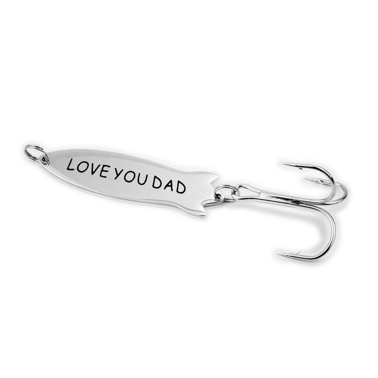 Uloveido Stainless Steel Treble Fishhooks Fishing Circle Hooks with Box for  Men Father's Day Gifts Christmas New Year Present Y630 (Love You DAD) 