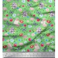 thumbnail image 1 of Soimoi Cotton Duck Fabric Butterfly,Robin & Dahlia Floral Printed Fabric 1 Yard 42 Inch Wide, 1 of 1
