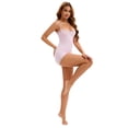 thumbnail image 5 of Unique Bargains Women's Lace Trim Tummy Control Butt Lifter Shaperwear Bodysuits XL Pink, 5 of 6
