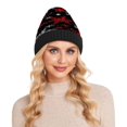 thumbnail image 7 of BZSMCE Winter Beanie Hats Warm Cozy Cap Nocturnal Snowflake Burst Pattern, 7 of 7