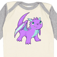thumbnail image 4 of Inktastic Cute Baby Purple Dragon Boys or Girls Long Sleeve Baby Bodysuit, 4 of 5