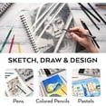 thumbnail image 2 of Arteza Sketchbook Pack, 9" x 12", 100 Sheets, 2 Pack, 2 of 6
