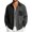 Black, variant on Mens Casual Untucked Button Down Shirt Funky Asymmetric Striped Shacket Jacket Lightweight Overshirts M-5XL