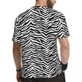 thumbnail image 3 of T Shirt For Men Zebra Print Animal Stripes Hippie Gym T-Shirts Short Sleeve Comfortable Tops Summer, 3 of 7