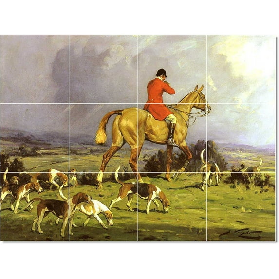 Ceramic Tile Mural-George Wright Horse Tile Mural Interior Remodeling Design Idea 24" w x 18" h using (12) 6 x 6 ceramic tiles