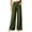 Army Green #14, variant on Womens Wide Leg Pants Straight Leg Solid Color Pants High Waist Loose Fit Fall Trendy Palazzo Trouser with Pockets Orange L