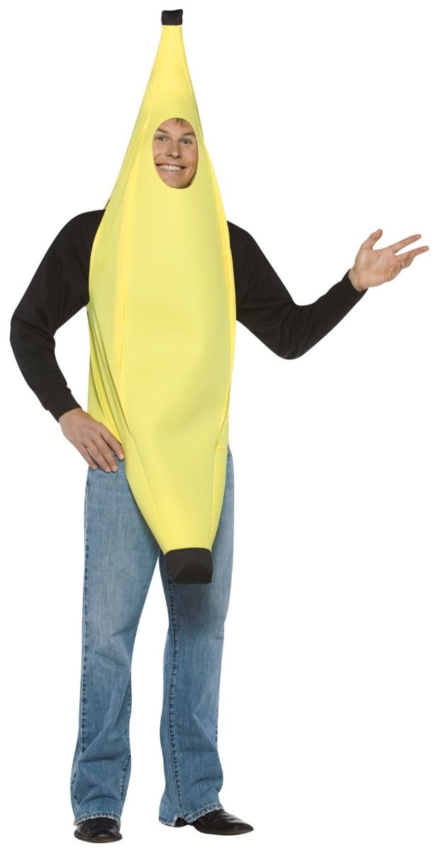 Adult Banana Fruit Body Outfit Costume Unisex Halloween Party Dress Up Funny New 
