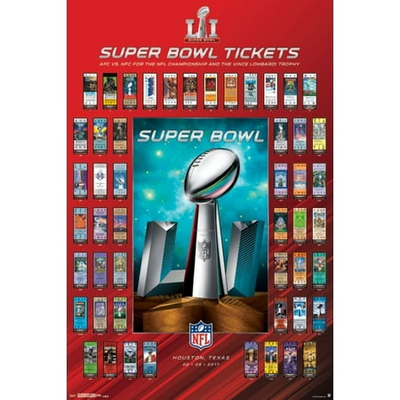 Super Bowl Ticket Poster - Super Bowl LI - Tickets Poster Print