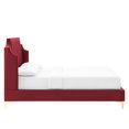 thumbnail image 4 of Modway Daniella Performance Velvet Queen Platform Bed in Maroon, 4 of 8