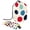 Multicolor 4, variant on PhooArto Travel Cosmetic Bags Barrel Makeup Bag, Multifunctional Toiletry Bucket Bags Round Organizer Storage Pocket, Colorful Stripe Polka Dots