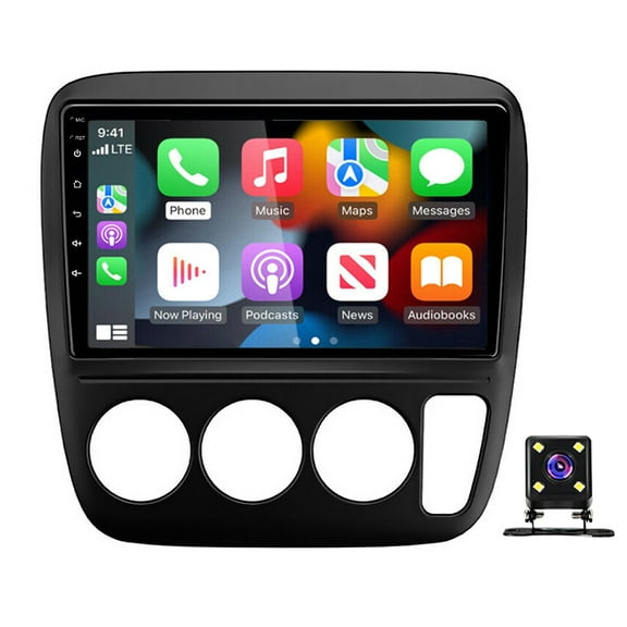 iSpchen Car Stereo Radio for Honda CRV 1995-2000 with Wireless CarPlay Android Auto, Android 13 9in Touch Screen Head Unit Bluetooth WiFi FM/RDS SWC GPS Navigation   Backup Cam