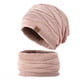 thumbnail image 1 of Conjunto de gorros de invierno para mujer, gorro de punto cálido, gorro de Calavera, calentador de cuello, forro de piel gruesa, gorro de invierno, bufanda con máscara, 1 of 3