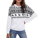 thumbnail image 1 of Moda mujer Navidad sudadera con capucha estampado copo de nieve ciervos con capucha manga larga bols Abanopi Grande, 1 of 7