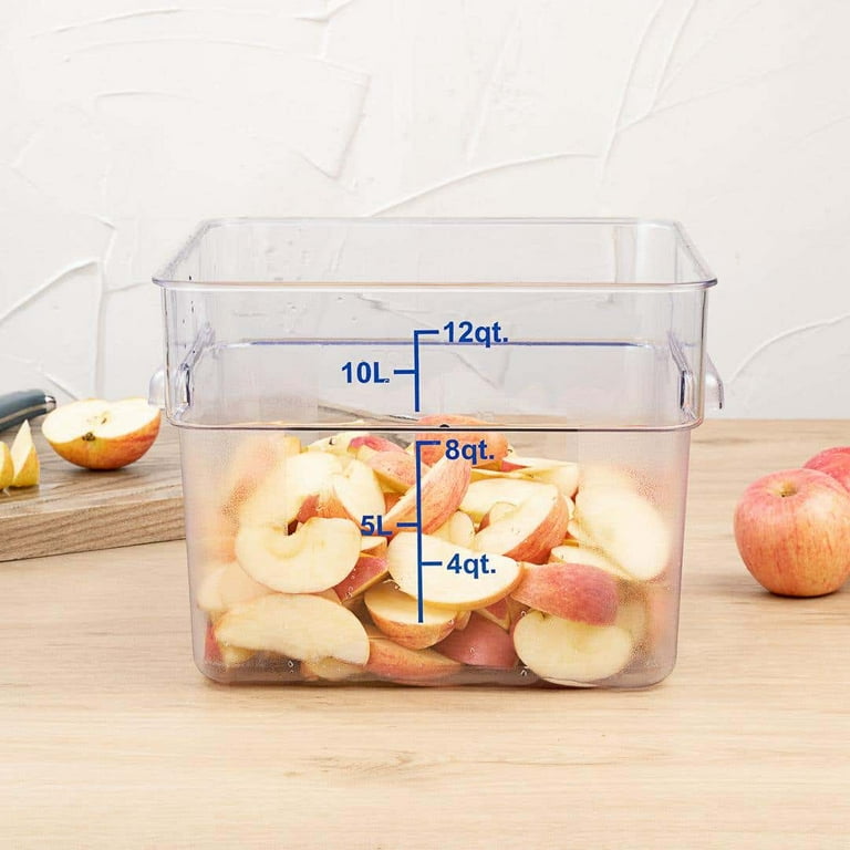 Met Lux 4 qt Square Clear Plastic Food Storage Container - with
